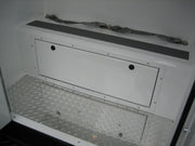 Havis Prisoner & K9 Transport Locking Access Panel Under-Bench Storage Option for 2017-2025 Ford F-Series - White